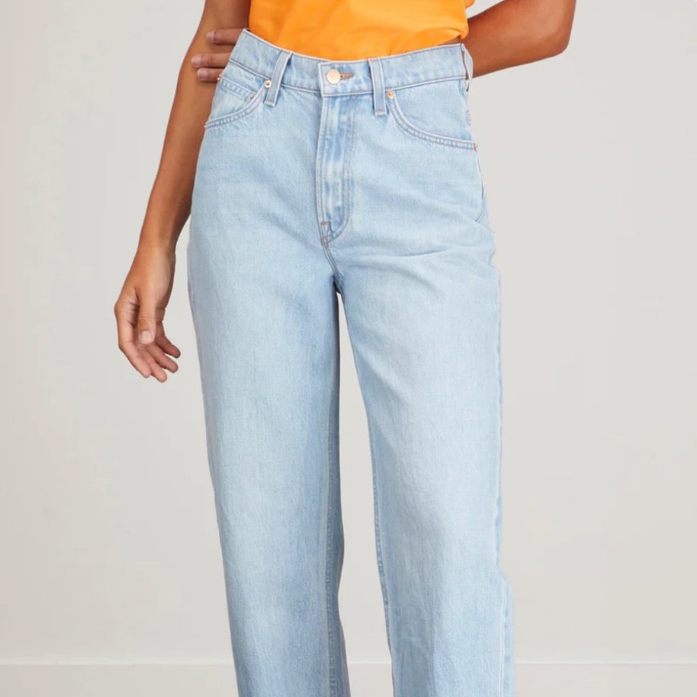 Mother Double Stack Straight Ankle Jeans